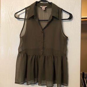 Army green blouse